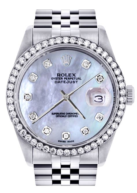 rolex womens pearl face|rolex diamond datejust 36mm men's.